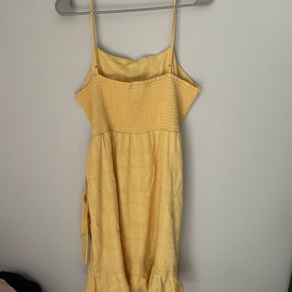 American Eagle Outfitters Yellow Asymmetrical Slip Dress - Picture 5 of 9